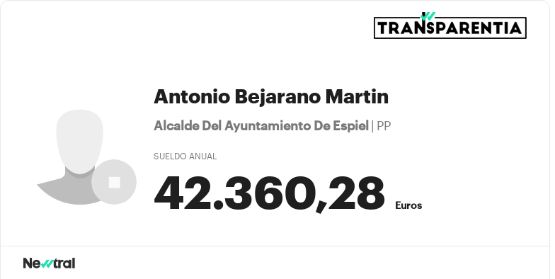 Conoce el salario público de Antonio Bejarano Martin Transparentia