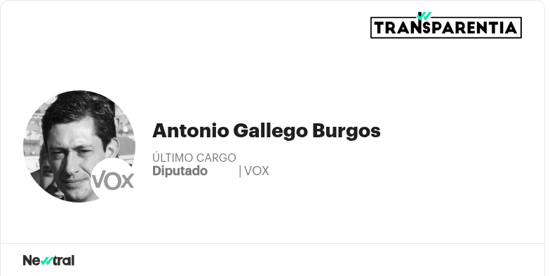 Conoce el salario público de Antonio Gallego Burgos Transparentia