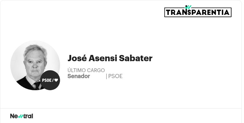 Conoce el salario público de José Asensi Sabater Transparentia Newtral