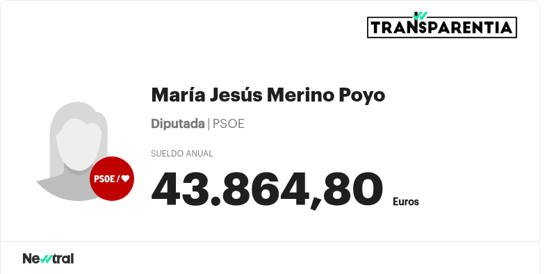 Conoce el salario público de María Jesús Merino Poyo Transparentia