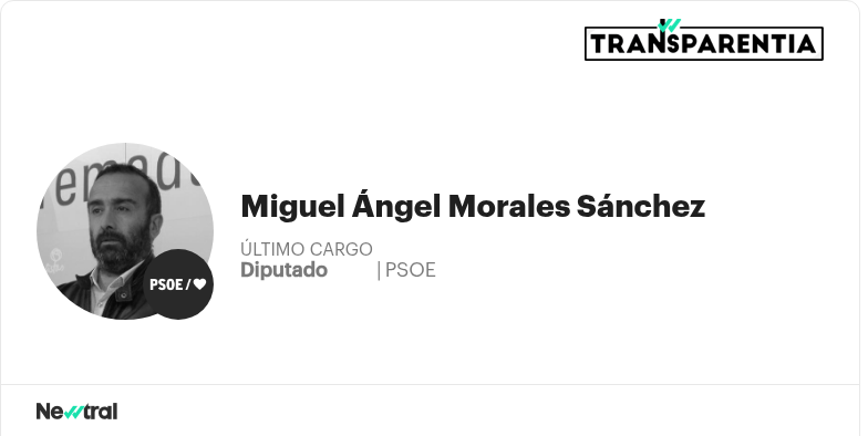Conoce el salario público de Miguel Ángel Morales Sánchez